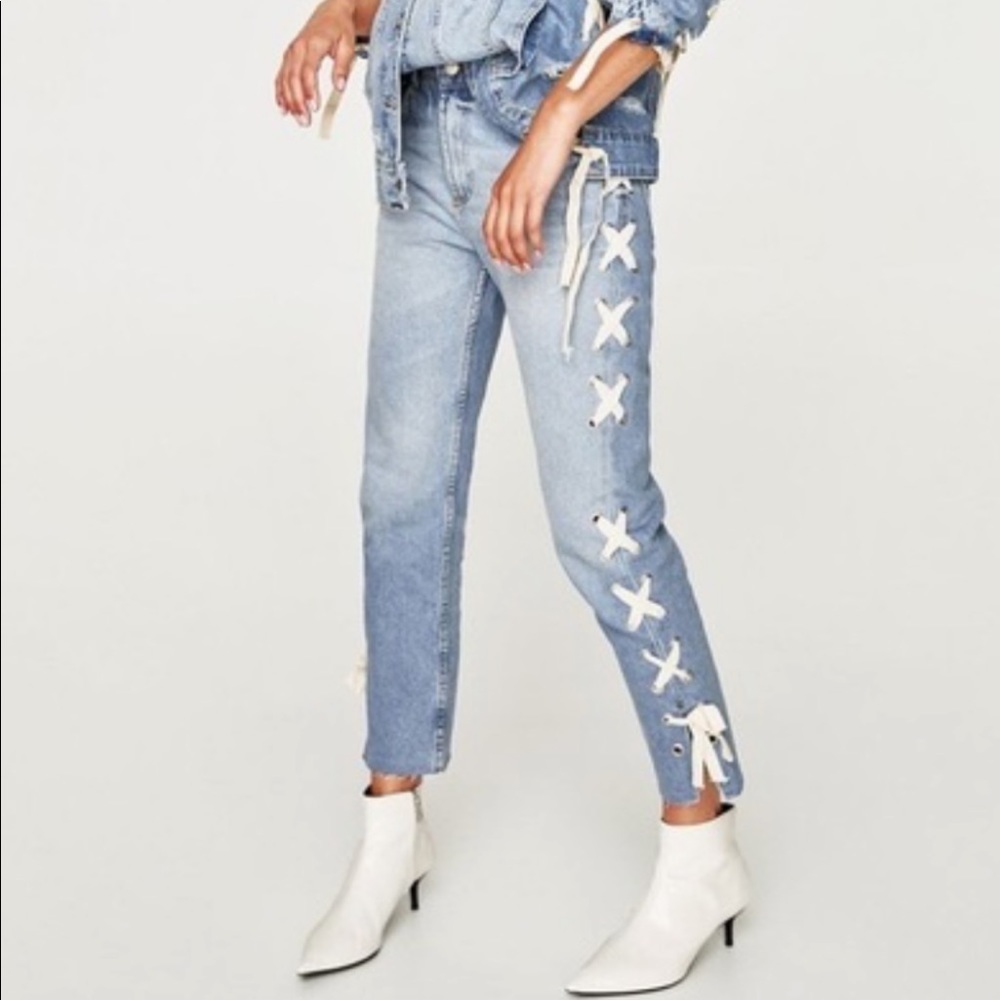 Zara Trafuluc Lace-up Side Jeans